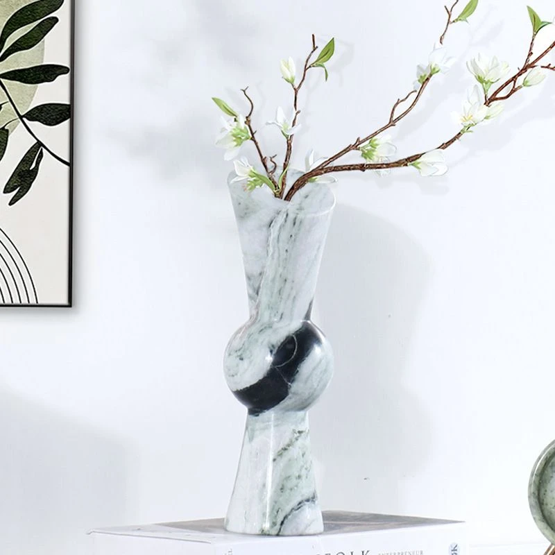 Green marble vase Green marble vase